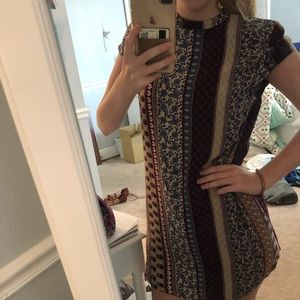 Floral print t shirt dressy dress